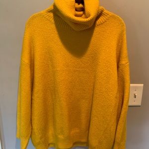 Topshop Yellow Turtleneck Sweater